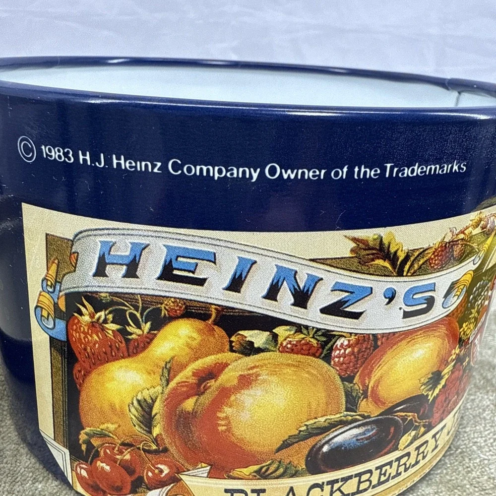 Vintage 1983 Heinz Blackberry Jelly Round Tin Pittsburgh PA Keystone‎
